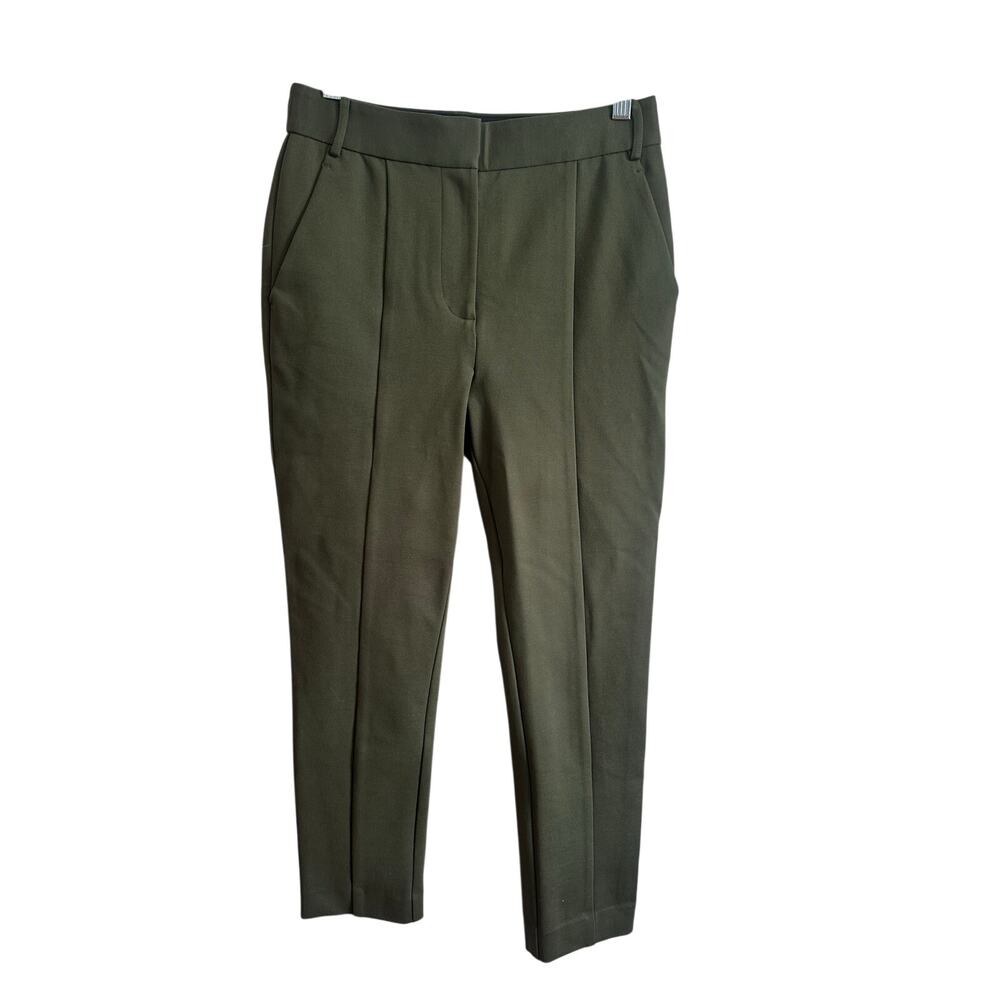 Something Navy Green Front Seam Trouser Office Casual Pants Sz 4 Nice!